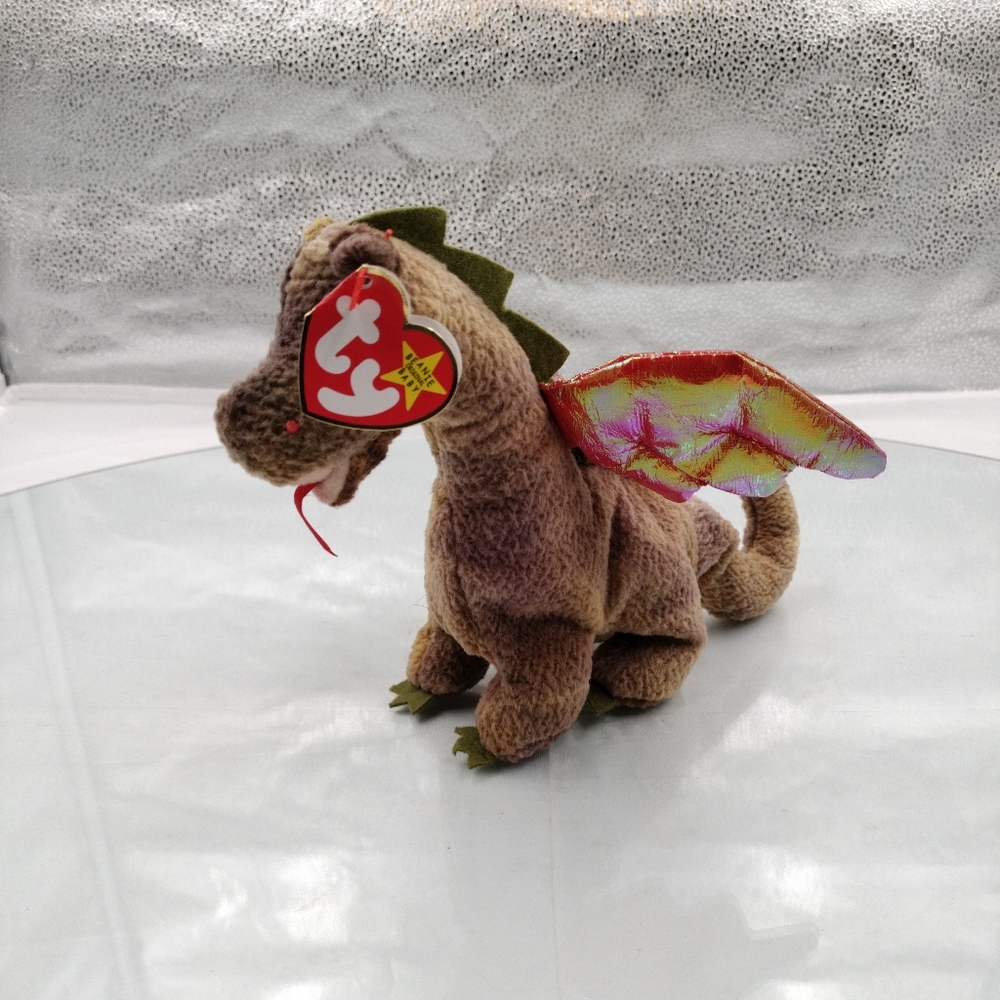 Vintage 1998 TY Beanie Babies ''Scorch'' The Dragon (431 Tag Errors Rare) Retire